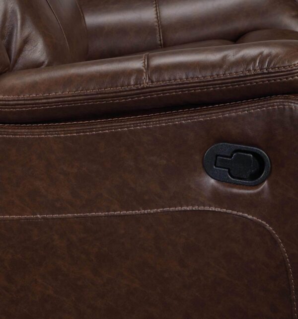Scorpio Reclining Loveseat with Console - Whiskey Brown - Image 7