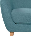 Calla 73.62" Linen-Look Fabric Condo Size Sofa with Button Tufting and Wood Legs - Blue | Sofa Calla de 73,62 po de format condo en tissu d’apparence lin avec capitonnage et pattes en bois - bleu