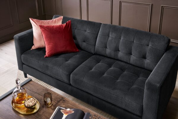 Anthena Polyester Sofa - Charcoal - Image 5