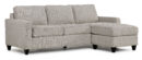 Flipp-it Sofa with Reversible Chaise/Ottoman - Platinum