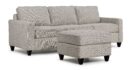 Flipp-it Sofa with Reversible Chaise/Ottoman - Platinum