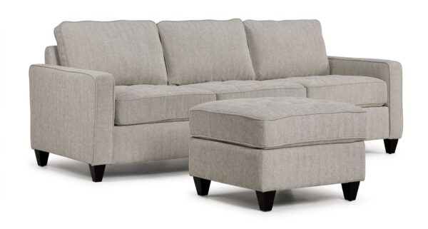 Flipp-it Sofa with Reversible Chaise/Ottoman - Platinum - Image 6