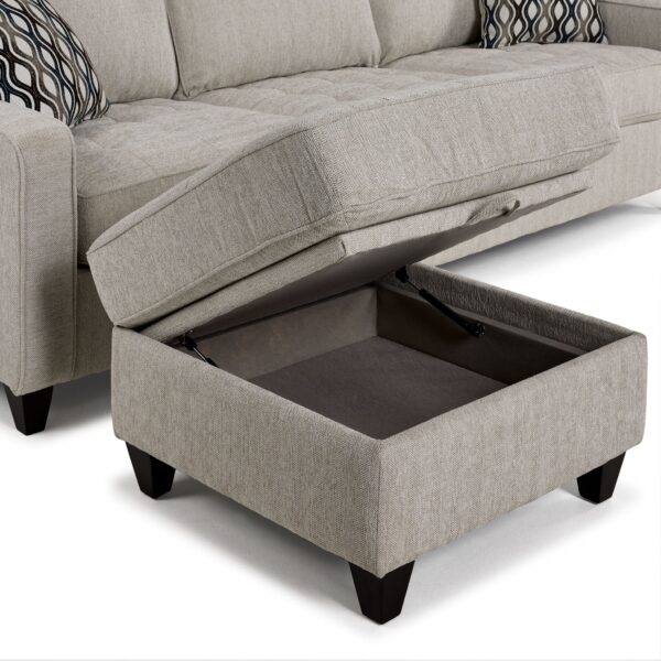 Flipp-it Sofa with Reversible Chaise/Ottoman - Platinum - Image 12