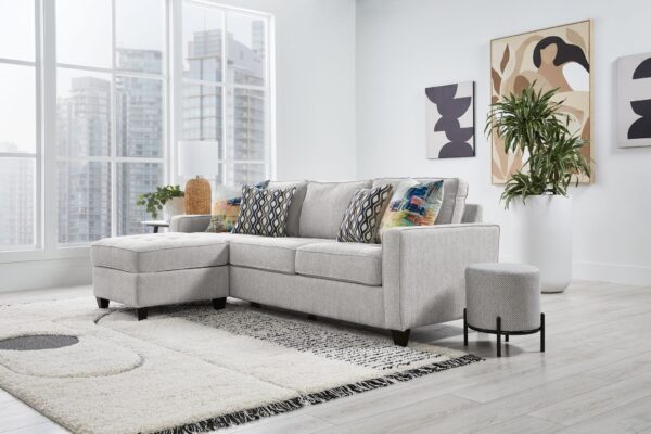 Flipp-it Sofa with Reversible Chaise/Ottoman - Platinum - Image 2