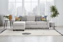 Flipp-it Sofa with Reversible Chaise/Ottoman - Platinum