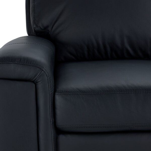 Icon Leather Sofa Chaise - Black - Image 3