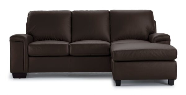Icon Leather Sofa Chaise - Mocha - Image 2