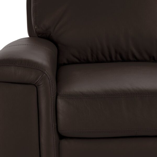 Icon Leather Sofa Chaise - Mocha - Image 3