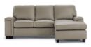 Icon Leather Sofa Chaise - Cloud Grey