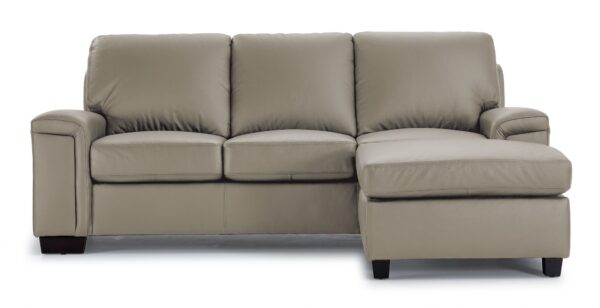 Icon Leather Sofa Chaise - Cloud Grey - Image 2