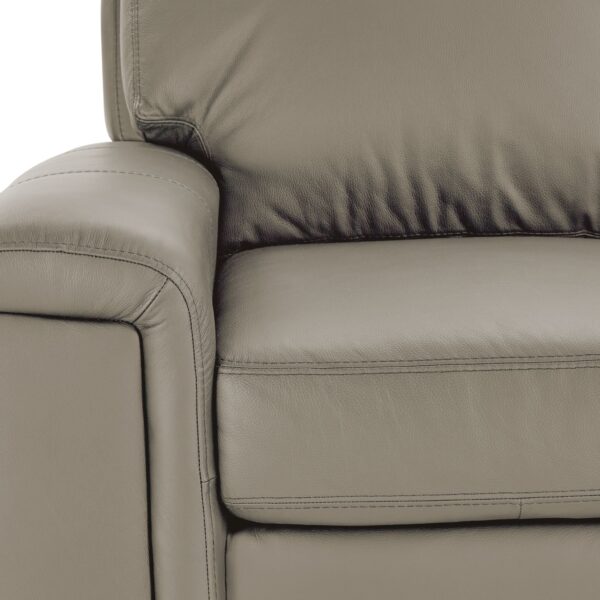 Icon Leather Sofa Chaise - Cloud Grey - Image 3