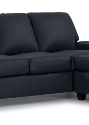 Icon Leather Sofa Chaise - Navy