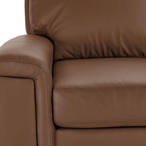 Icon Leather Sofa Chaise - Saddle - Image 3