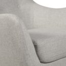 Calla 73.62" Linen-Look Fabric Condo  Size Sofa with Button Tufting and Wood Legs - Light Grey | Sofa Calla de 73,62 po de format condo en tissu d’apparence lin avec capitonnage et pattes en bois - gris clair
