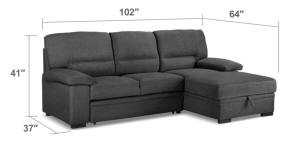 Tessaro Pop-Up Sofa Bed - Charcoal - Image 16