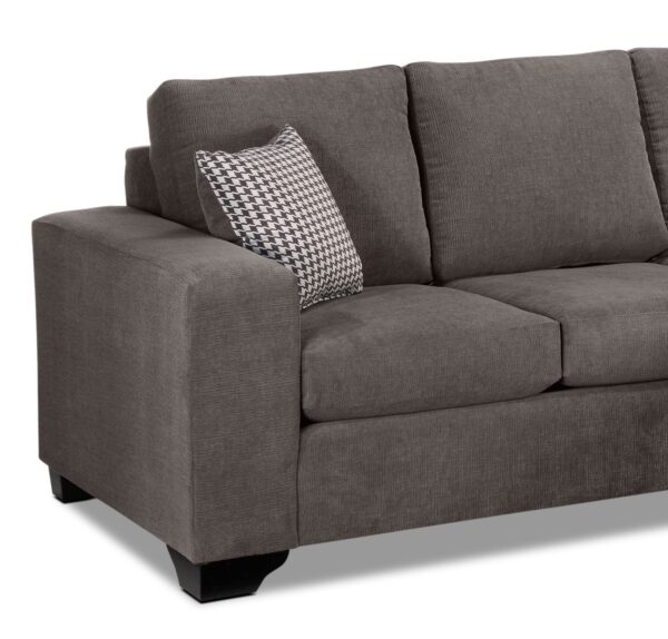 Fava Chaise Sofa - Grey - Image 5