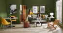 Kort & Co. Freeman 80” Linen-Look Fabric Condo Size Sofa with Wood Legs - Avocado Green | Sofa Freeman de Kort & Co. de 80 po de format condo en tissu d’apparence lin avec base et pattes en bois - vert avocat