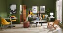 Kort & Co. Freeman 80” Linen-Look Fabric Condo Size Sofa with Wood Legs - Avocado Green | Sofa Freeman de Kort & Co. de 80 po de format condo en tissu d’apparence lin avec base et pattes en bois - vert avocat