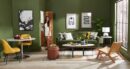 Kort & Co. Freeman 80” Linen-Look Fabric Condo Size Sofa with Wood Legs - Avocado Green | Sofa Freeman de Kort & Co. de 80 po de format condo en tissu d’apparence lin avec base et pattes en bois - vert avocat
