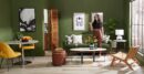 Kort & Co. Freeman 80” Linen-Look Fabric Condo Size Sofa with Wood Legs - Avocado Green | Sofa Freeman de Kort & Co. de 80 po de format condo en tissu d’apparence lin avec base et pattes en bois - vert avocat