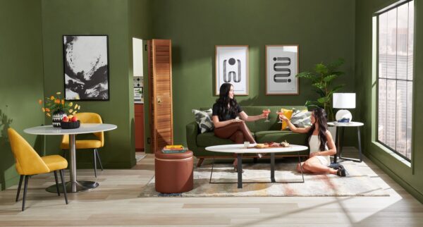 Kort & Co. Freeman 80” Linen-Look Fabric Condo Size Sofa with Wood Legs - Avocado Green | Sofa Freeman de Kort & Co. de 80 po de format condo en tissu d’apparence lin avec base et pattes en bois - vert avocat - Image 18