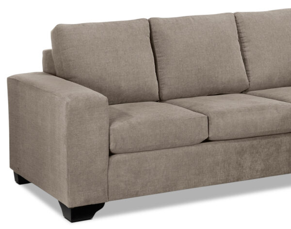 Fava Chaise Sofa - Pewter - Image 2