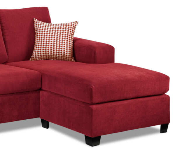 Fava Chaise Sofa - Red - Image 7