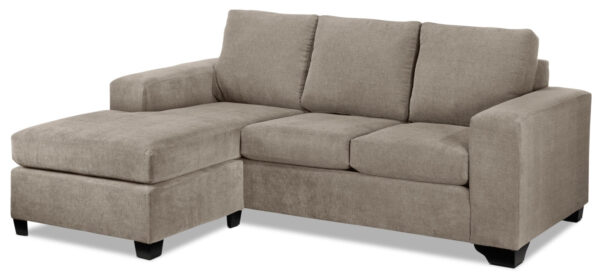 Fava Chaise Sofa - Pewter - Image 5