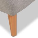 Calla 73.62" Linen-Look Fabric Condo  Size Sofa with Button Tufting and Wood Legs - Light Grey | Sofa Calla de 73,62 po de format condo en tissu d’apparence lin avec capitonnage et pattes en bois - gris clair