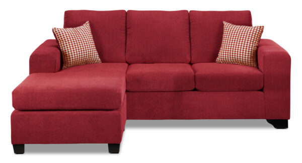 Fava Chaise Sofa - Red - Image 3