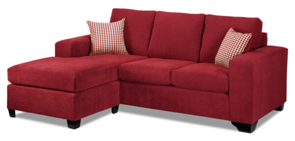 Fava Chaise Sofa - Red - Image 6