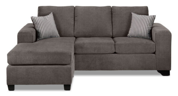 Fava Chaise Sofa - Grey - Image 3