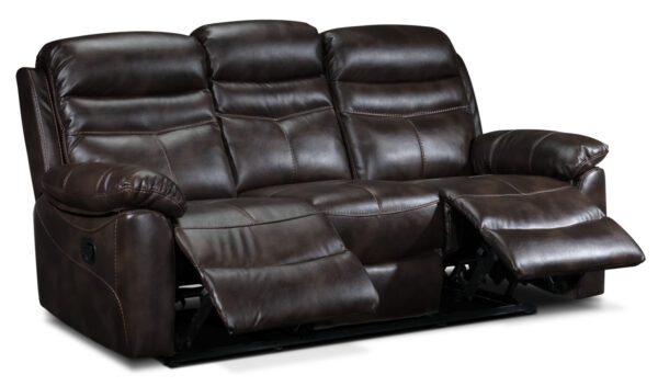 Devon Reclining Sofa - Brown - Image 5