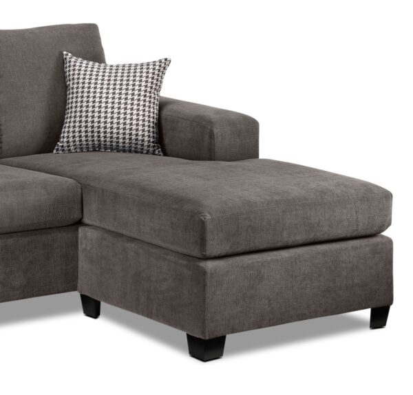 Fava Chaise Sofa - Grey - Image 6