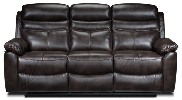Devon Reclining Sofa - Brown - Image 4