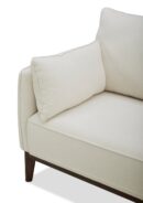 Cindy Crawford Home Gena 78.7" Linen-Look Fabric Condo Size Sofa with Removable Back Cushions - Cotton White | Sofa Gena de Cindy Crawford Home de 78,7 po de format condo en tissu d’apparence lin avec coussins de dossier amovibles - blanc coton