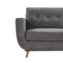 Cosmo 80" Fabric Sofa with Tufted Back Cushions - Charcoal | Sofa Cosmo de 80 po en tissu avec coussins de dossier capitonnés - anthracite