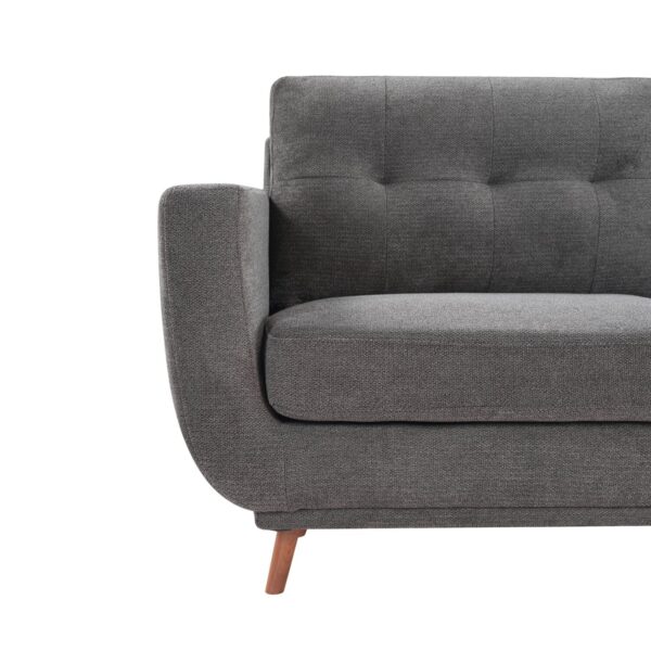 Cosmo 80" Fabric Sofa with Tufted Back Cushions - Charcoal | Sofa Cosmo de 80 po en tissu avec coussins de dossier capitonnés - anthracite - Image 3