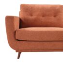 Cosmo 80" Fabric Sofa with Tufted Back Cushions - Orange | Sofa Cosmo de 80 po en tissu avec coussins de dossier capitonnés - orangé