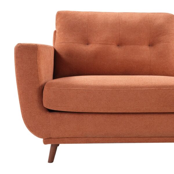 Cosmo 80" Fabric Sofa with Tufted Back Cushions - Orange | Sofa Cosmo de 80 po en tissu avec coussins de dossier capitonnés - orangé - Image 3