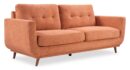 Cosmo 80" Fabric Sofa with Tufted Back Cushions - Orange | Sofa Cosmo de 80 po en tissu avec coussins de dossier capitonnés - orangé