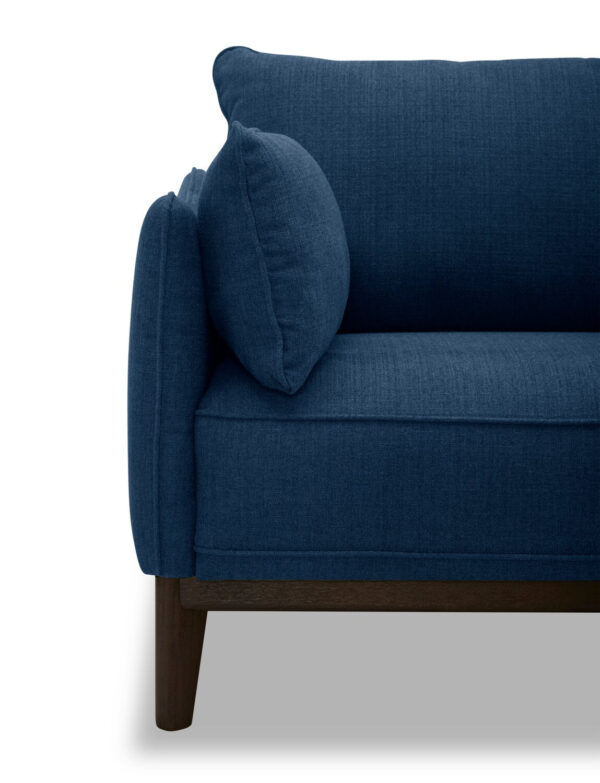 Cindy Crawford Home Gena 78.7" Linen-Look Fabric Condo Size Sofa with Removable Back Cushions - Midnight Blue | Sofa Gena de Cindy Crawford Home de 78,7 po de format condo en tissu d’apparence lin avec coussins de dossier amovibles - bleu minuit - Image 3