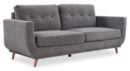 Cosmo 80" Fabric Sofa with Tufted Back Cushions - Charcoal | Sofa Cosmo de 80 po en tissu avec coussins de dossier capitonnés - anthracite