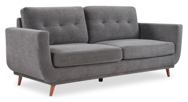 Cosmo 80" Fabric Sofa with Tufted Back Cushions - Charcoal | Sofa Cosmo de 80 po en tissu avec coussins de dossier capitonnés - anthracite - Image 2