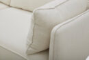 Cindy Crawford Home Gena 78.7" Linen-Look Fabric Condo Size Sofa with Removable Back Cushions - Cotton White | Sofa Gena de Cindy Crawford Home de 78,7 po de format condo en tissu d’apparence lin avec coussins de dossier amovibles - blanc coton