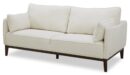 Cindy Crawford Home Gena 78.7" Linen-Look Fabric Condo Size Sofa with Removable Back Cushions - Cotton White | Sofa Gena de Cindy Crawford Home de 78,7 po de format condo en tissu d’apparence lin avec coussins de dossier amovibles - blanc coton