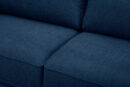 Cindy Crawford Home Gena 78.7" Linen-Look Fabric Condo Size Sofa with Removable Back Cushions - Midnight Blue | Sofa Gena de Cindy Crawford Home de 78,7 po de format condo en tissu d’apparence lin avec coussins de dossier amovibles - bleu minuit
