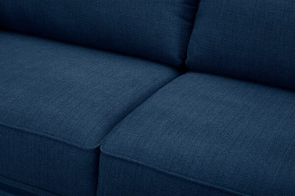 Cindy Crawford Home Gena 78.7" Linen-Look Fabric Condo Size Sofa with Removable Back Cushions - Midnight Blue | Sofa Gena de Cindy Crawford Home de 78,7 po de format condo en tissu d’apparence lin avec coussins de dossier amovibles - bleu minuit - Image 5