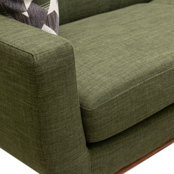 Kort & Co. Freeman 80” Linen-Look Fabric Condo Size Sofa with Wood Legs - Avocado Green | Sofa Freeman de Kort & Co. de 80 po de format condo en tissu d’apparence lin avec base et pattes en bois - vert avocat - Image 9