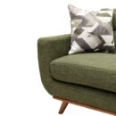 Kort & Co. Freeman 80” Linen-Look Fabric Condo Size Sofa with Wood Legs - Avocado Green | Sofa Freeman de Kort & Co. de 80 po de format condo en tissu d’apparence lin avec base et pattes en bois - vert avocat